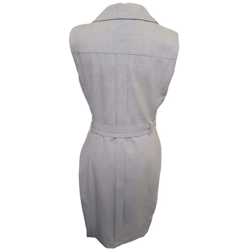 Calvin Klein Zip-Front Belted Dress Size 8 - Picture 2 of 6